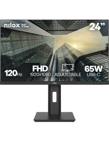 Monitor NILOX NXM24REG12065 - Monitor nilox 24 ips 120 hz fhd pantalla para pc 61 cm (24") 1920 x 1080 pixeles full hd negro