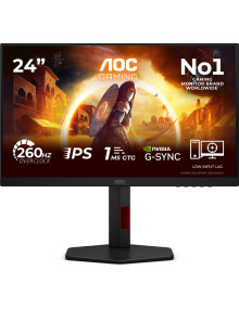 Monitor aoc 24g4zr gaming 23.8" 16:9 fast ips 260hz 1920x1080 has 130mm 2xhdmi 2.0 dp 1.4