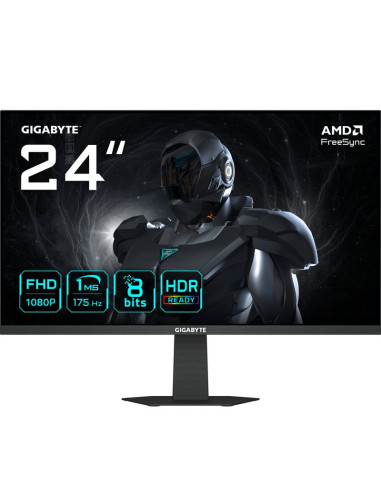 Monitor GIGABYTE GS24F14A EU - Monitor gigabyte gs24f14a 23.8 "negro (matt), fullhd, ips, hdmi, dp, free-sync, hdr-ready eu