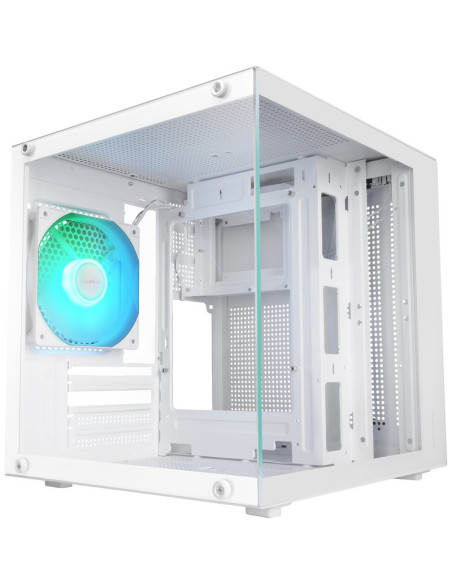 Caja MARS GAMING MCCUBEW - Caja minitorre microatx mccube blanco mars gaming caja microatx / 1×3.5' hdd + 2×2.5' ssd / 1×argb