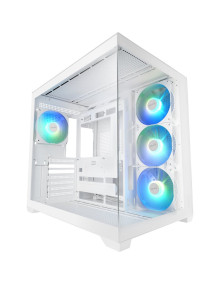 Caja MARS GAMING MCV5W - Caja pc atx mars gaming mcv5w cristal templado panoramico argb gpu 416mm blanco
