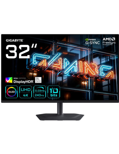 Monitor GIGABYTE MO32U24 EK - Monitor gigabyte mo32u24 qd-oled 31.5 " negro, ultrahd/4k, hdmi, dp, lautsprecher, 240hz panel) ek