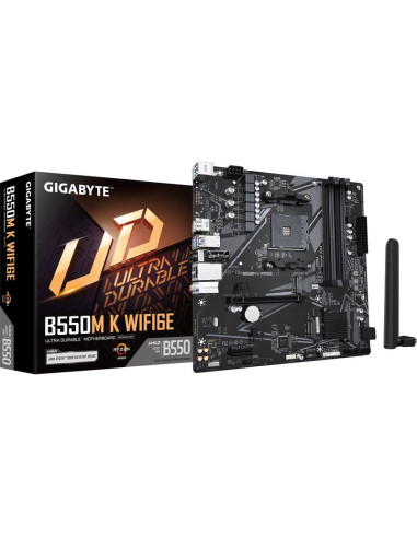 Placa base gigabyte b550m k wf6e am4 4xddr4 matx hdmi dp usb mb