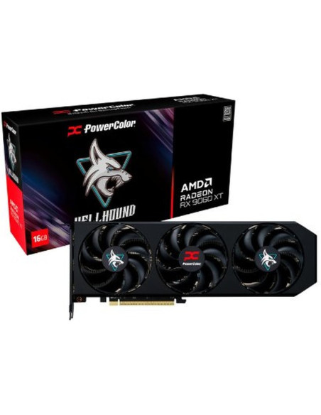 Tarjeta grafica POWERCOLOR 9070GRE HELLHOUND - Tarjeta grafica powercolor rx9070gre hellhound