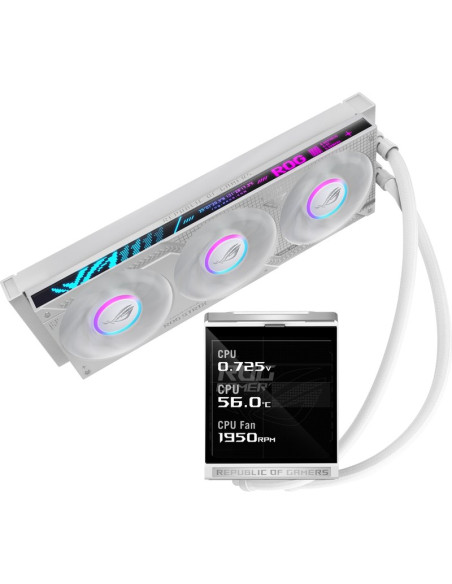 Refrigeracion ASUS 90RC01M2-B0EAY0 - Refrigeracion liquida cpu asus rog mrix lc iv 360 argb lcd blanco