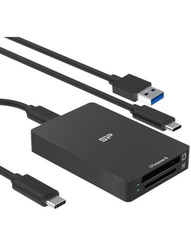 Accesorio SILICON POWER SPU3CCSREDBS100K - SP Lector de Tarjetas USB-C SD CreatePro BS10
