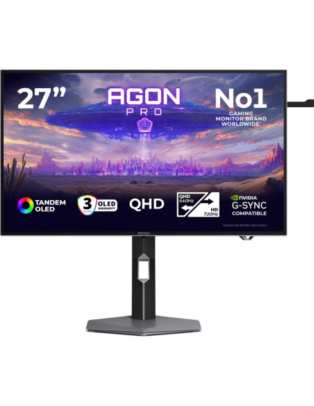 Monitor AOC AGP277QKDC - Monitor aoc agon pro agp277qkdc oled 27" (26.5" visible) 2560 x 1440 qhd @ 540 hz tandem oled bla