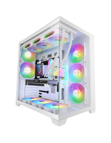 Caja MARS GAMING MCVPROW - Caja semitorre atx mcvpro argb blanco mars gaming bahias int:2x3'5/4x2'5/ 1xusb3.0, 2xusb2.0/ hd ali
