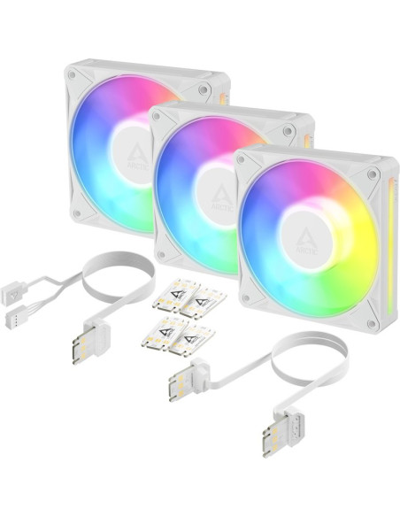 Refrigeracion ARCTIC ACFAN00338A - Arctic bionix p12 a-rgb (blanco blanco, pack de 3, 120 mm) acfan00338a