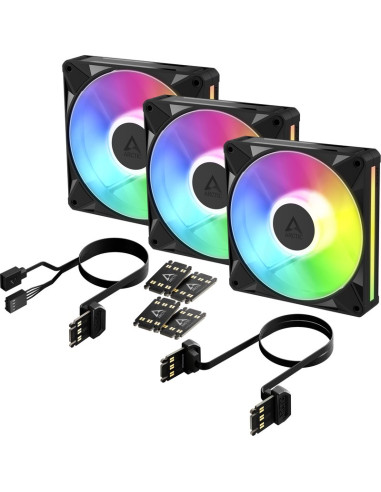 Refrigeracion ARCTIC ACFAN00341A - Ventilador pc arctic bionix p14 a-rgb (negro blanco, pack de 3, 140 mm) acfan00341a