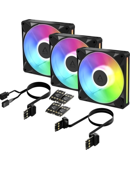 Refrigeracion ARCTIC ACFAN00341A - Ventilador pc arctic bionix p14 a-rgb (negro blanco, pack de 3, 140 mm) acfan00341a