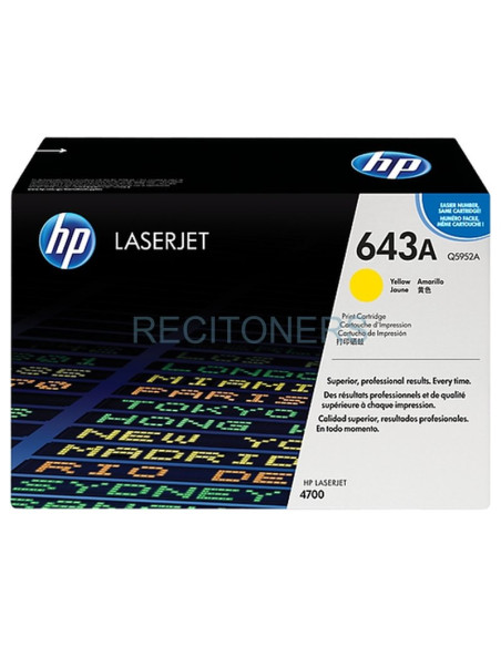 Toner Q5952-67901 HP - HP 643A cartucho de tóner Original Amarillo