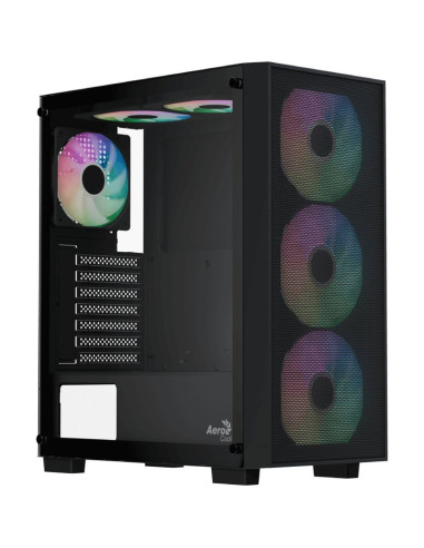 Caja AEROCOOL ACCM-BD02063.11 - Caja atx aerocool b509a flow argb cristal templado negro