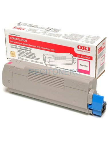 Toner 43324422 OKI - OKI TONER C5800 / C5900 / C5550MFP - 5.000 PAG. MAGENTA