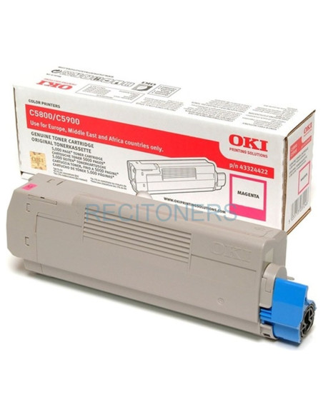 Toner 43324422 OKI - OKI TONER C5800 / C5900 / C5550MFP - 5.000 PAG. MAGENTA