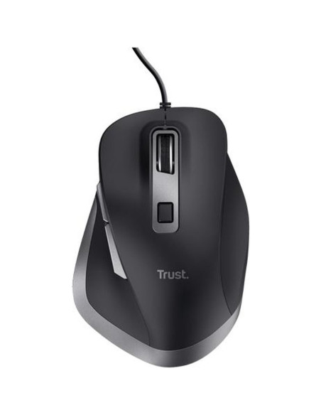 Periferico TRUST 57180 - TRUST RATON FYDA CABLE USB 600/1400/2800/5000DPI DIESTRO 6 BOTONES NEGRO