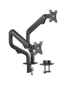 Accesorio AISENS DT32TSR-141 - SOPORTE DE MESA PARA 2 MONITORES AISENS DT32TSR-141/GIRATORIO/ INCLINABLE/