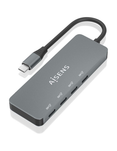 Periferico AISENS A109-0695 - HUB USB TIPO-C AISENS A109-0695/ 4XUSB TIPO-C/ GRIS