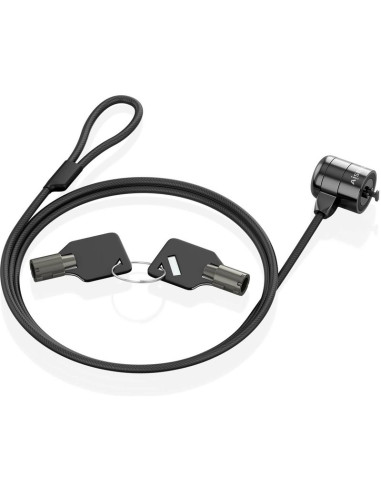 Accesorio AISENS ASLK-D40K04-BK - CABLE DE SEGURIDAD PARA PORTATILES AISENS ASLK-D40K04-BK/1.5M