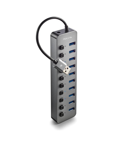Periferico NGS IHUB10 - HUB USB NGS IHUB10/ 10XUSB 3.0