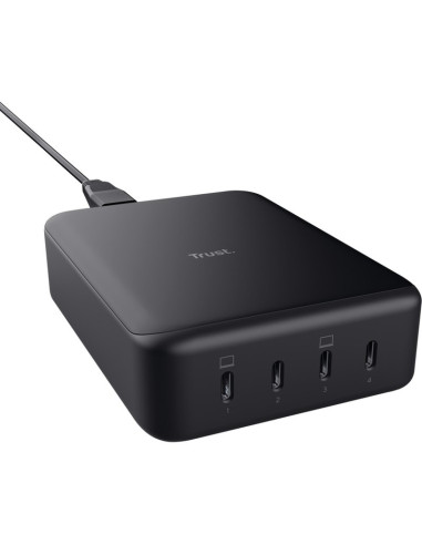 Accesorio TRUST 25413 - CARGADOR DE PORTATILES GAN TRUST MAXO/ 4XUSB TIPO-C/ 240WAUTOMaTICO/ VOLTAJE