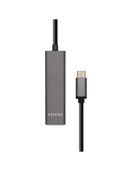 Periferico AISENS 45435 - AISENS HUB USB 3.1 USB-C USB-C/M - 4XTIPO A/H GRIS 15CM