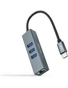 Accesorio NANOCABLE 10.03.0408 - Nanocable Conversor USB-C Ethernet +3xUSB 3.0