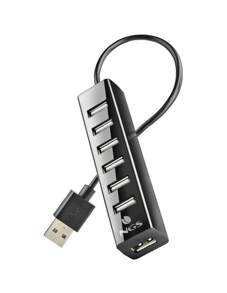 Periferico NGS IHUB7TINY - NGS Hub 7 puertos 2.0 con adap.corriente