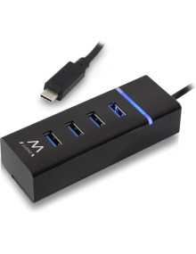 Periferico EWENT EW1137 - Ewent E1137 HUB USB TIPO C 4 PUEROS USB 3.1