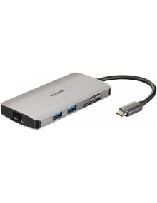 Periferico D-LINK DUB-M810 - D-Link DUB-M810 Hub USB-C 8 en 1 HDMI/Eth/CardRead