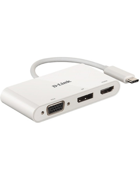 Periferico D-LINK DUB-V310 - D-Link DUB-V310 Hub USB-C 3 en 1 HDMI/DP/VGA