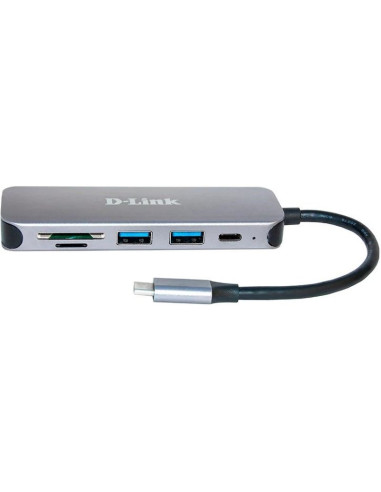 Periferico D-LINK DUB-2325 - D-Link DUB-2325 5-in-1 USB-C Hub Card Reader