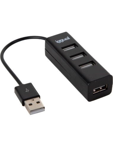 Periferico IGGUAL IGG318997 - iggual Hub USB 2.0 x 4 puertos HUB-A-4p