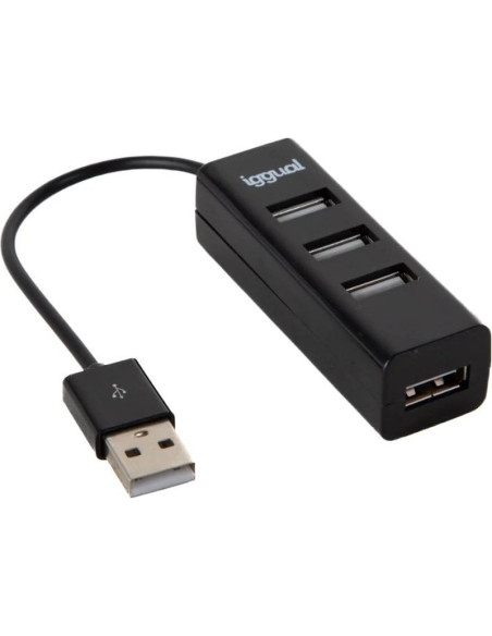 Periferico IGGUAL IGG318997 - iggual Hub USB 2.0 x 4 puertos HUB-A-4p