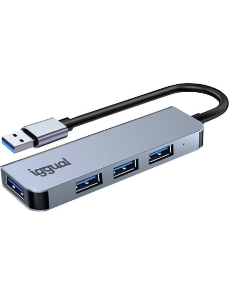 Periferico IGGUAL IGG319246 - iggual Hub USB-A 3.0 x 4 puertos USB-A 3.0