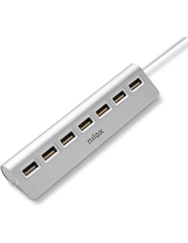 Periferico NILOX NXHU7ALU2 - NILOX Hub 7 Puertos Usb 2.0
