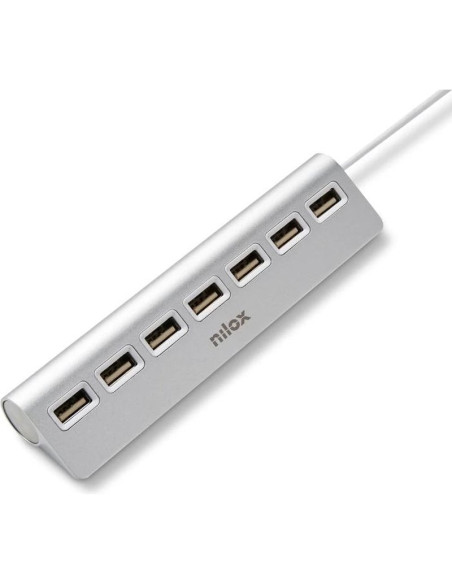 Periferico NILOX NXHU7ALU2 - NILOX Hub 7 Puertos Usb 2.0