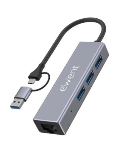Periferico EWENT EW1159 - EWENT EW1159 Hub USB 3 PUERTOS 3.1+1 P.GIG USB-C-A