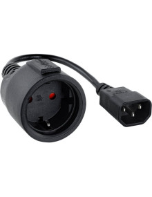 SAI NANOCABLE 10.22.0901 - Nanocable Cable Adaptador C14/M a CEE7/H, 25cm