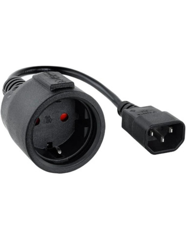SAI NANOCABLE 10.22.0902 - Nanocable Cable Adaptador C14-M a CEE7-H, 50cm