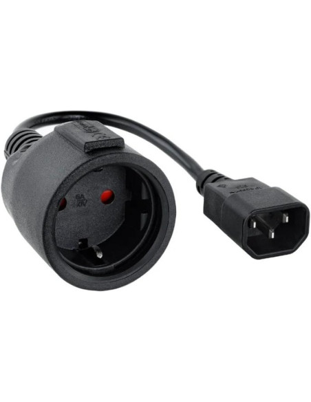 SAI NANOCABLE 10.22.0902 - Nanocable Cable Adaptador C14-M a CEE7-H, 50cm