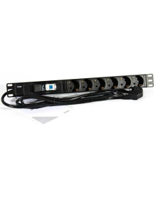 Red 2LAN REG6SCHMAG - 2LAN Regleta 19" 6 Schukos Magneto-Termico