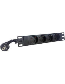 Red 2LAN REG4SCH - 2LAN Regleta 10" 4 Schukos sin Interruptor