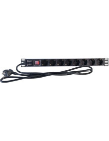 Red 2LAN REG8SCH - 2LAN Regleta 19" 8 Schuko Negro