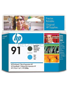 Cartucho de tinta C9460A HP - HP Designjet Z6100 cabezal de impresion Negro Mate y Cian nº91 DESC 2
