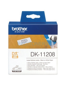 Papeleria DK11208 BROTHER - BROTHER ETIQUETA PRECORTADA BLANCA PAPEL 38X90MM 400 ETIQUETAS QL/500/550/650TD 2