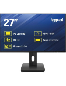 Monitor IGGUAL IGG319819 - iggual Monitor 27" VGA HDMI 120Hz pivotante AA MM