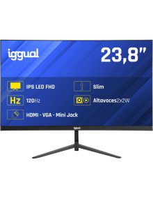 Monitor IGGUAL IGG320921 - iggual Monitor 24" 1ms FHD 120Hz VGA HDMI DP MM