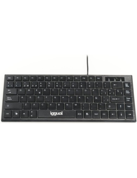 Periferico IGGUAL IGG317082 - iggual Teclado USB compacto TKL Slim TKL-USB negro