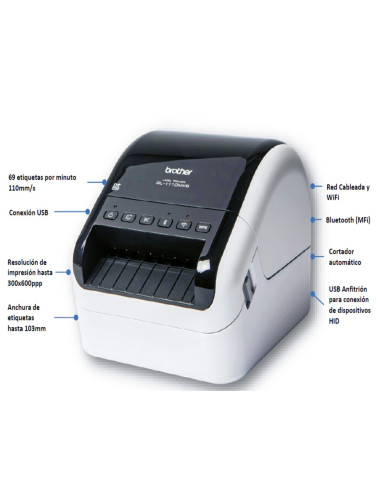 QL1110NWBCZX1 Brother QL-1100c - Impresora de etiquetas - t